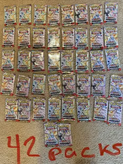 42 Booster Pack LOT Pokemon Scarlet & Violet Prismatic Evolutions Factory Sealed - Image 1