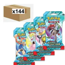 Pokemon "Journey Together" 144 Sleeved Booster Pack Sealed Case ( PRESALE ) - Image 1