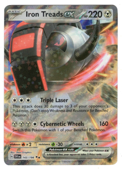 Pokemon Iron Treads ex Double Rare Scarlet & Violet Base 143/198 NM - Image 1