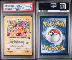 2021 Pokemon Celebrations Birthday Pikachu Classic #24 PSA 10 Gem Mint w/ Guard - Image 4