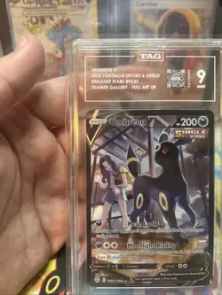 Pokemon SWSH Brilliant Stars Umbreon V Trainer Gallery #TG22/TG30 TAG 9 Mint - Image 2