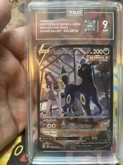 Pokemon SWSH Brilliant Stars Umbreon V Trainer Gallery #TG22/TG30 TAG 9 Mint - Image 4