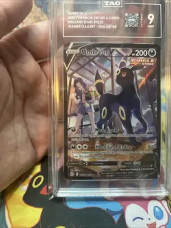 Pokemon SWSH Brilliant Stars Umbreon V Trainer Gallery #TG22/TG30 TAG 9 Mint - Image 5