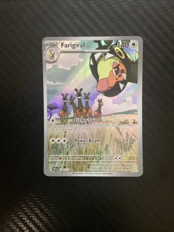 Pokemon TCG S&V Paldea Evolved Farigiraf 228/193 Illustration Rare Near Mint - Image 1