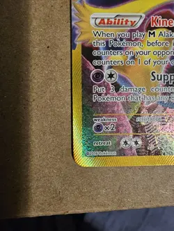 Pokemon TCG Alakazam EX (Secret) 125/124 Fates Collide Holo LP - Image 3