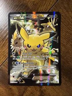 Pokemon TCG Pikachu EX Double Rare Holo XY124 Black Star Promo Near Mint - Image 1