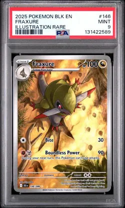 2025 Pokemon SV: BLK EN-Black Bolt #146/086 FRAXURE PSA 9 - 131422589 - Image 1