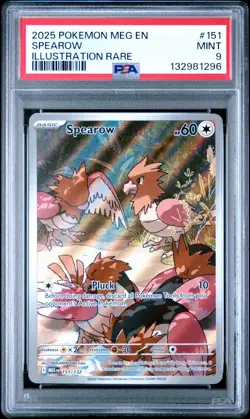 2025 Pokemon MEG EN-Mega Evolutions #151 SPEAROW IR PSA 9 - 132981296 - Image 1