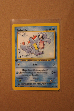 Pokemon TCG Totodile 80/111 Neo Genesis Regular 1st Edition Vintage - Image 1