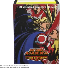 My Hero Academia Collectible Card Game All Might Flex Card Sleeves | 100 Dragon - Image 4