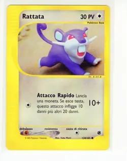 ~ITA~ Italian Rattata 128/165 Expedition Base Set Pokemon Card (PE2) - Image 1