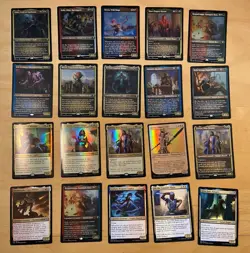 Magic The Gathering Lot Of 20 FOILS Battle For Baldur’s Gate GOLD Cards - Image 1