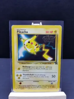 Pikachu Promo #4 1999 Kids WB The First Movie Pokemon Card Black Star Promo (MP) - Image 1