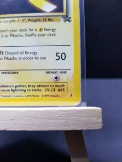 Pikachu Promo #4 1999 Kids WB The First Movie Pokemon Card Black Star Promo (MP) - Image 5