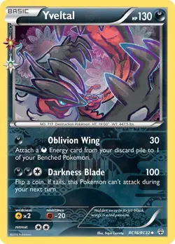 Yveltal RC16/RC32 Uncommon Generations: Radiant Collection Pokemon Card - Image 1