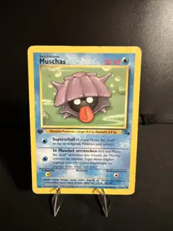 Pokemon Karte Nm Muschas ● 54/62 Fossil 1. Edition Deutsch Pokemon Card Shellder - Image 1