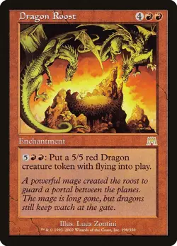 Dragon Roost MTG NM-LP red magic card dragon enchantment onslaught - Image 1
