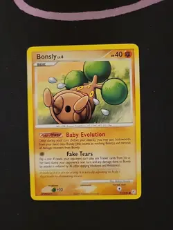 Pokemon TCG Bonsly Card 71/130 Diamond and Pearl Common LP Condition - Image 1