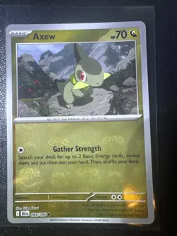 Axew Master Ball Reverse Holo 068/086 Black Bolt Pokemon Card English - Image 1