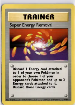 Pokemon TCG Super Energy Removal Base Set 79/102 Regular Rare Trading Card TCG - Image 1