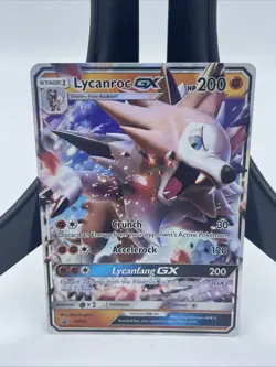 Pokemon Card Lycanroc GX SM14 Holo Black Star Promo - Image 1