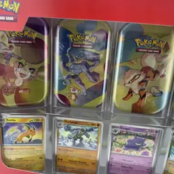 Pokemon Scarlet & Violet Trading Card Game 151 Mini Tin Raichu Machamp Gengar - Image 1