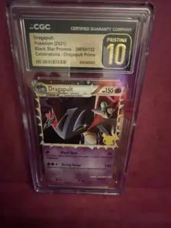 Pokemon TCG Dragapult SWSH Black Star Promos Holo Card SWSH132 CGC Pristine 10 - Image 1