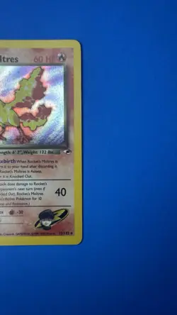 Rocket's Moltres 2000 Gym Heroes 1st Edition 12/132 Holo Pokemon Card NM - Image 4