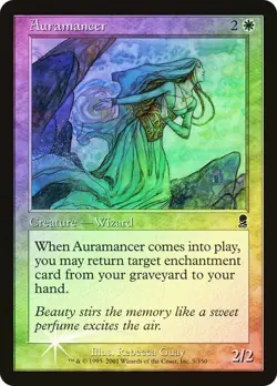 Odyssey MTG FOIL Auramancer Magic - Image 1