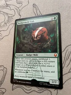 Misprint Badgermole Cub M0167 Mythic MTG Avatar Missing Foil Stamp - Image 2