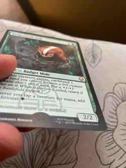 Misprint Badgermole Cub M0167 Mythic MTG Avatar Missing Foil Stamp - Image 3