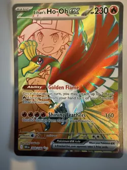 Pokemon TCG Ethans Ho-Oh EX Destined Rivals Full Art Rare Card 209/182 - Image 1
