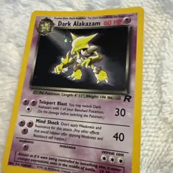 1999-2000 Pokemon Dark Alakazam TCG Holo Rare Card 1/82 - Image 2