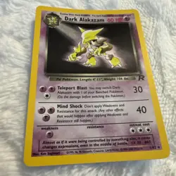 1999-2000 Pokemon Dark Alakazam TCG Holo Rare Card 1/82 - Image 3
