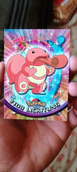 Pokemon Topps TV Animation Edition Series 2 Lickitung #108 Blue Logo - Image 1