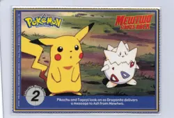 Pikachu 1999 Original 151 Pokemon Burger King PokeTrivia Trading Card #25 - Image 2