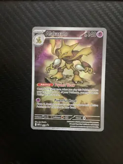Pokemon MEP 009 - Black Star Promo Alakazam Full Art - NM - Image 1