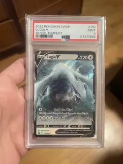 2022 POKEMON SWORD & SHIELD SILVER TEMPEST #138 LUGIA V PSA 9 MINT - Image 1