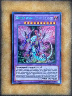 Yugioh Greedy Venom Fusion Dragon FUEN-EN010 Secret Rare NM - Image 1