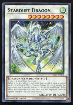 Yu-Gi-Oh TCG Toon Chaos #TOCH-EN050 Stardust Dragon (CR) Collector's Rare - Image 1
