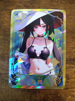 SSR Beautiful Waifu Card - Mona - Goddess Story Genshin Impact FOIL - Image 1