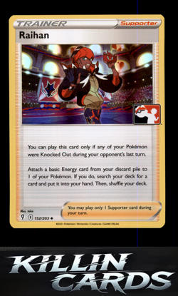 Raihan 152/203 Uncommon Prize Pack Series Cards Pokemon Card NM - Image 1