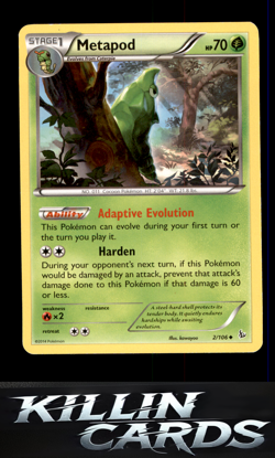 Metapod 2/106 Pokemon Uncommon XY - Flashfire Card LP - Image 1