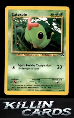 Caterpie 53/75 Common Neo Discovery Pokemon Card NM - Image 1