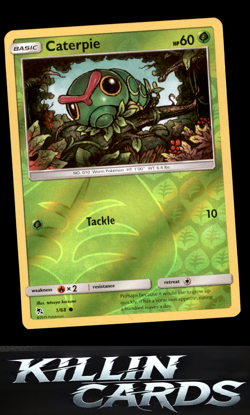 Reverse Holofoil Caterpie 1/68 Pokemon Common Hidden Fates Card NM - Image 1
