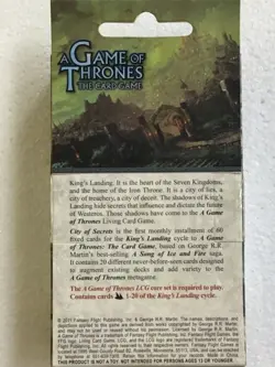 Game of Thrones The Card Game TCG City of Secrets Chapter Pack LCG - Image 2