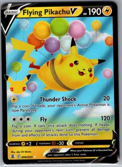 Flying Pikachu V 006/025 Celebrations - Pokemon Card - NM - Image 1