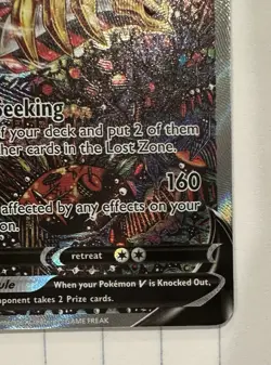 Giratina V Alt Art #186/196 Lost Origin Holo Pokemon Card TCG Pack Fresh NM+ - Image 4