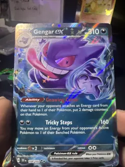 Pokemon TCG Gengar EX Temporal Forces Ultra Rare Card 104/162 Scarlet & Violet - Image 1