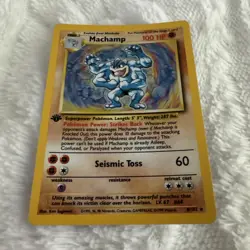 Machamp 8/102 1st Edition NM Holo Rare Base Set Pokemon Card 1999 WOTC - Image 2